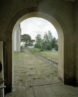 View along West terrace from North West garden pavilion