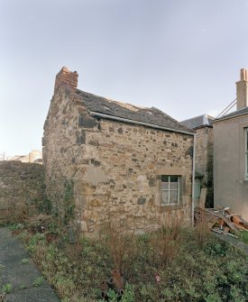 View of wash house from West South West showing window and chimney gable