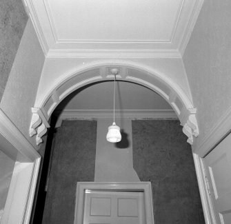 Interior. Detail of main hallway archway