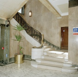 Interior. View of ground floor stair hall from North East