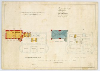 Photographic copy.  Additions.  First floor and attic floor plans
Delt. W.L. Carruthers