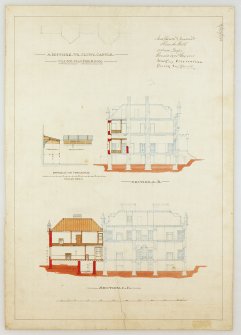 Photographic copy. Additions. Sections, details of verandah (1":4')
Delt. W.L. Carruthers