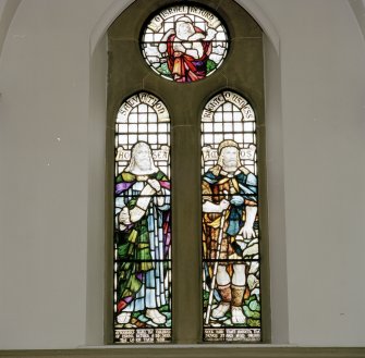 Detail of stained glass in North Clearstorey