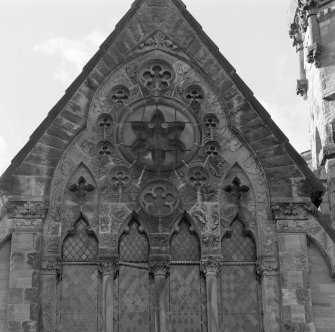 Detail of E window complex tracery.