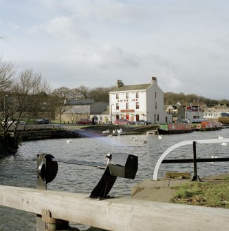 View of lock gate with Union Inn beyond