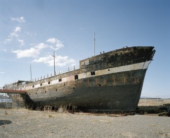 View from E of starboard side of ship