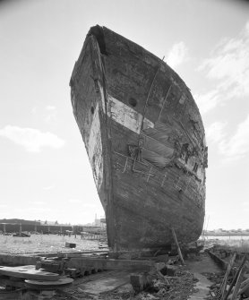 View from NE of prow of ship