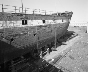 View from SE of the forward part of ship (starboard side)