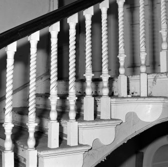 Detail of stair balustrade.