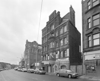 General view from NE showing the two blocks facing onto Bain Street, with that at 26-28 Bain Street in the foreground