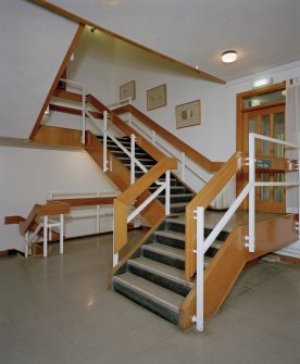 Moray House. Interior. view of 1970's stair hall from North West