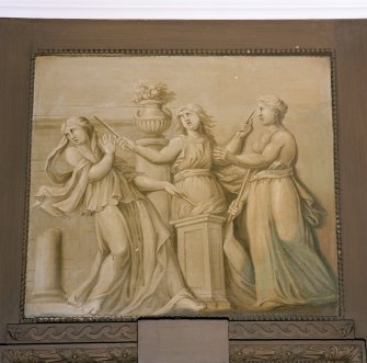 Moray House. Interior. first floor " Cromwell Room ", detail of painting
