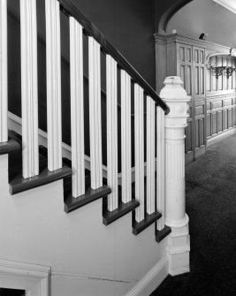 Detail of newel post and balusters