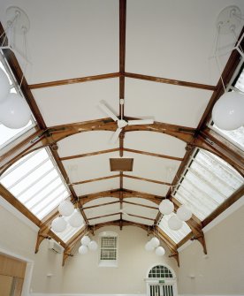 Interior. Detail of hospital block dining hall roof