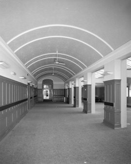 Interior. View of hospital block cross corridor from SW (W side)
