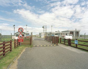 View of security gate from SSW.