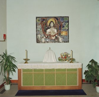 Detail of side altar and tiled panel over (colour neg only)