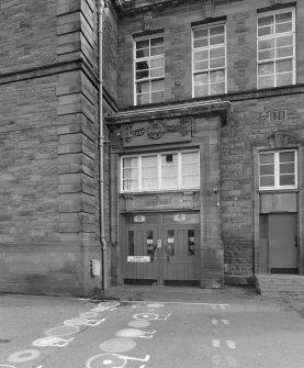 Detail of boys' entrance.