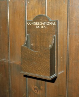 Detail of 'congregational notes' box