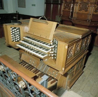 Detail of organ console