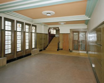 Interior.
View of first floor lobby from S.