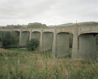 View of central spans of bridge from SW