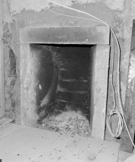 Detail of fireplace.