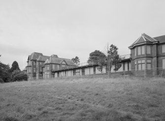 View of link ward and Villa Block 1 from South East