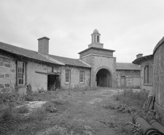 View of service courtyard from West