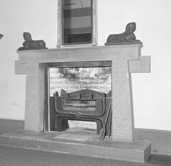 Ground floor Egyptian room, detail of fireplace