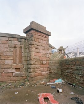 Walls at SW corner, detail