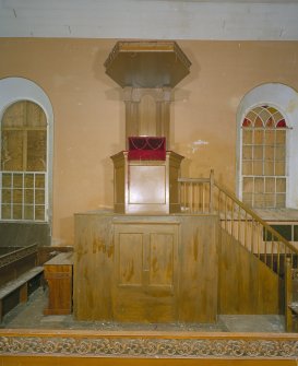 View of pulpit from north