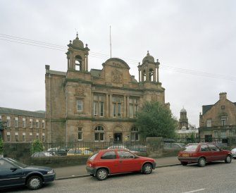 View of N entrance building from N