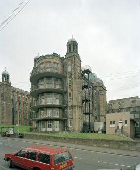 Detail of southern ward block with balconies