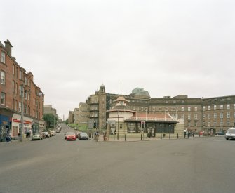 General view from ESE showing former tram terminus in foreground