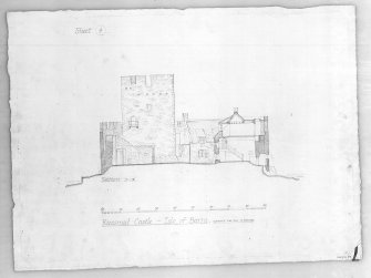 Photographic copy of drawing showing section.