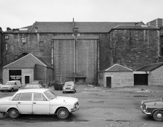 General view of rear from north east including Citizens Theatre's dock doors.