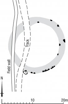 RCAHMS illustration: Lantachan, Hut-circle, plan