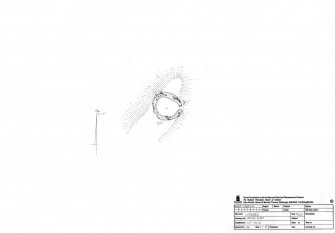 RCAHMS survey drawing: Lynebeg, hut-circle, plan.