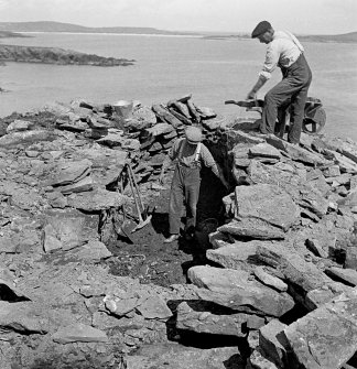 View of excavations at Ness of Burgi.