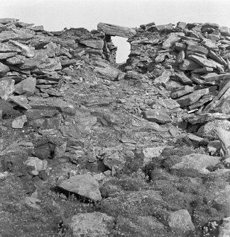 Blockhouse entrance before excavation at Ness of Burgi.