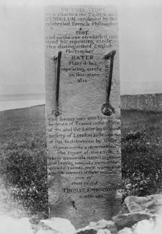 Photographic copy of memorial stone to Kater by his friend Thomas Emonston.
National Buildings Record