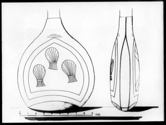 Photographic copy of drawing of excavation find.