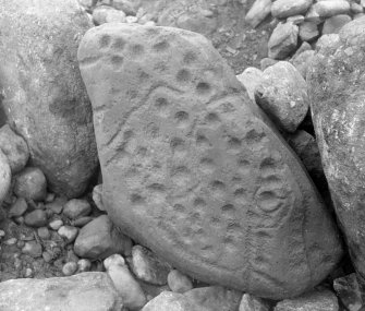 Detail of cup-marked stone.