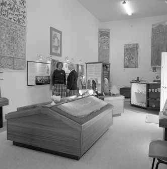 View of interior of Groam House Museum, Rosemarkie, Highland.


