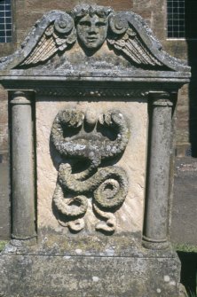 View of headstone to Catherine Maxwell d. 1827, Balfron churchyard.
