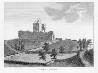General view of Red Castle, Montrose.