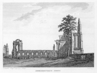 View of Arbroath Abbey.