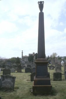 View of cast iron monument, Larbert Old Churchyard.
