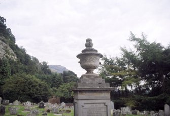 View of memorial monument to Major John Alexander Henderson of Westerton,' Late of the 4th Light Dragoons and Rifle Brigade, born 1806, died 1858', Logie Old Churchyard.
